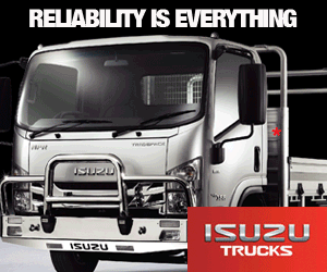 Animated GIF banner designed by RevenueJack for ISUZU Trucks